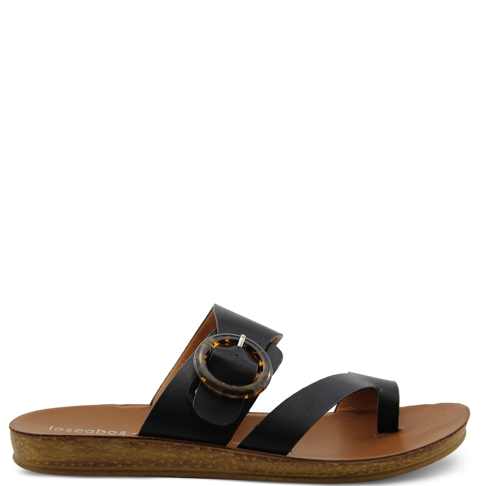 Los Cabos Dotsie Women's Flat Sandal With Toe Strap - Manning Shoes