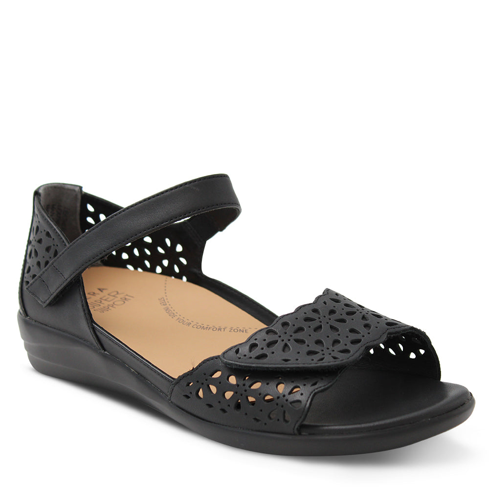 Ziera Dusty Women's Black Flat Orthotic Friendly Sandal Comfort Shoes