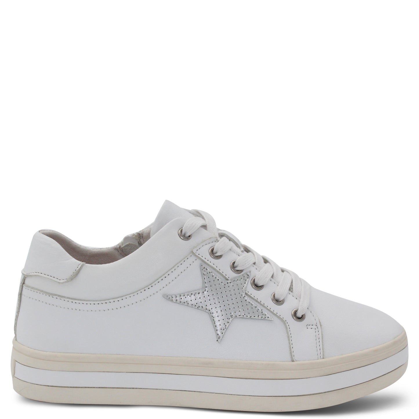 Alfie & Evie Plumber Women's Sneakers White Silver