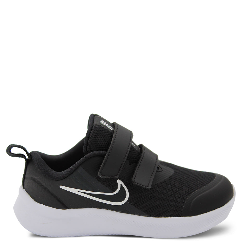 Nike Star Runner 3 Infants Running Shoes Black White