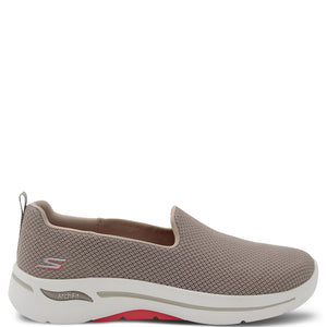 Skechers Arch Fit Grateful Women's Slip On Shoes Taupe Coral