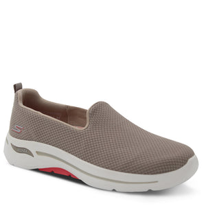 Skechers Arch Fit Grateful Women's Slip On Shoes Taupe Coral