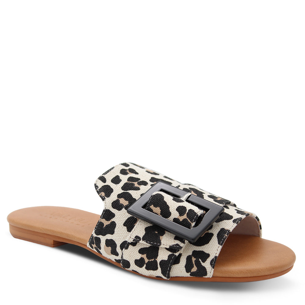 Walnut Meadow Slide Womens Ginger Leopard Sandal