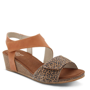 Silver Linings Kyra Women's Wedge sandal Tan Leopard