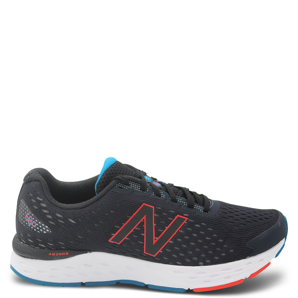 New Balance M680 Mens running Shoes Navy Pepper Red
