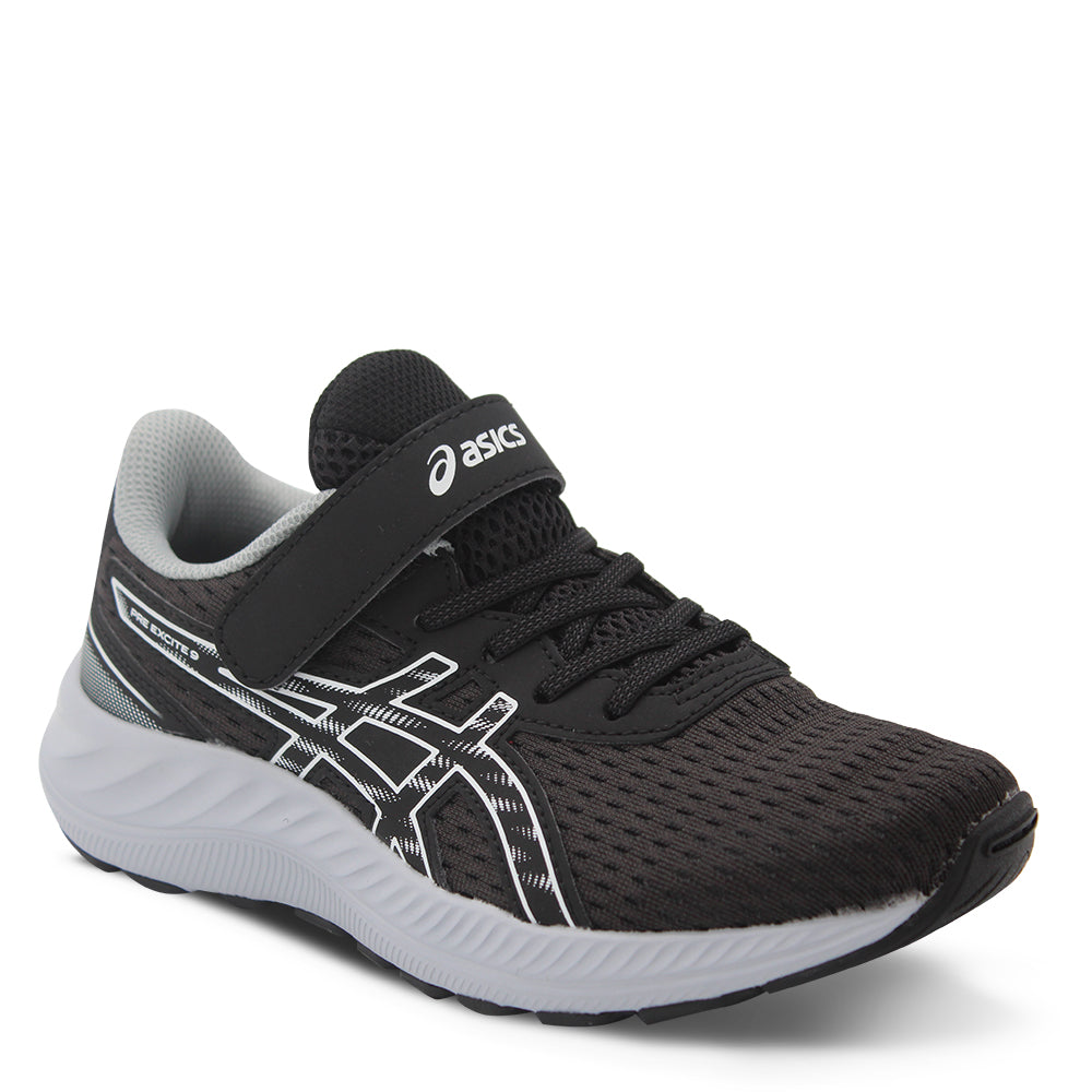 Asics Pre Excite PS  Kids Running Black White