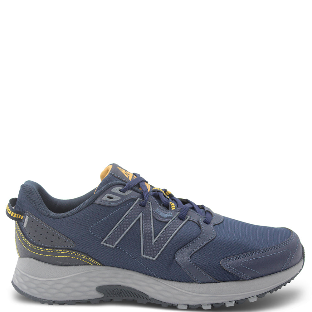 New Balance M410 Mens Trail Running Shoes Navy Gold