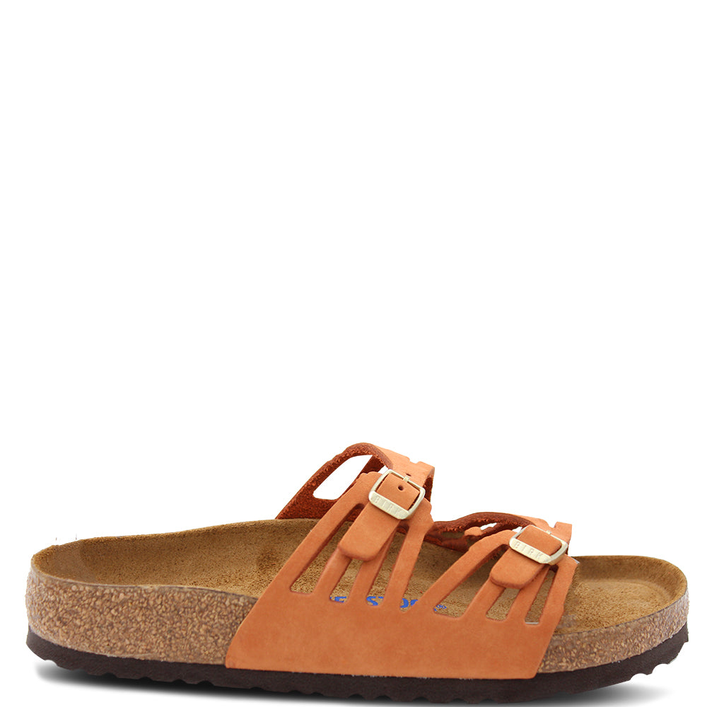 Birkenstock Granada Soft Footbed Leather Slides Manning Shoes