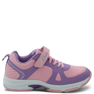 Clarks Active Velcro Kids Runners Pink/Lilac