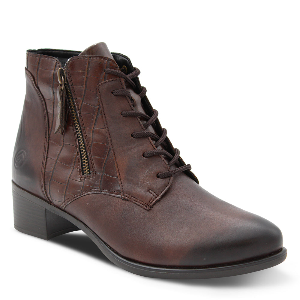 Remonte R5182 Womens Heel Boots Dark Brown