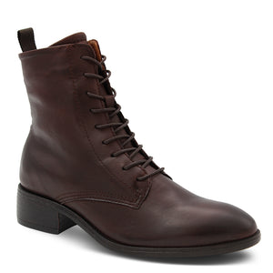 EOS Footwear Celia Lace Up Ankle Boots Chestnut