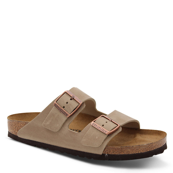 Birkenstock Arizona Unisex Leather Slides Tabacco