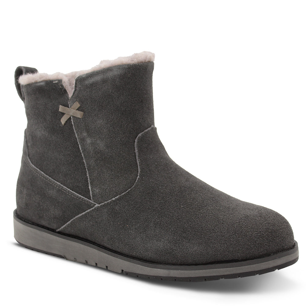 Emu Beach Mini Short Ugg Boots Dark Grey Black