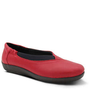 Zeta Pleat Women's Slip On Shoes Red