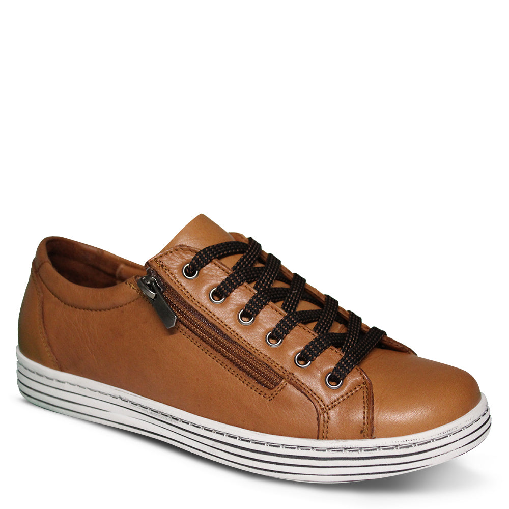 Cabello Unity Women's Leather Sneakers Tan