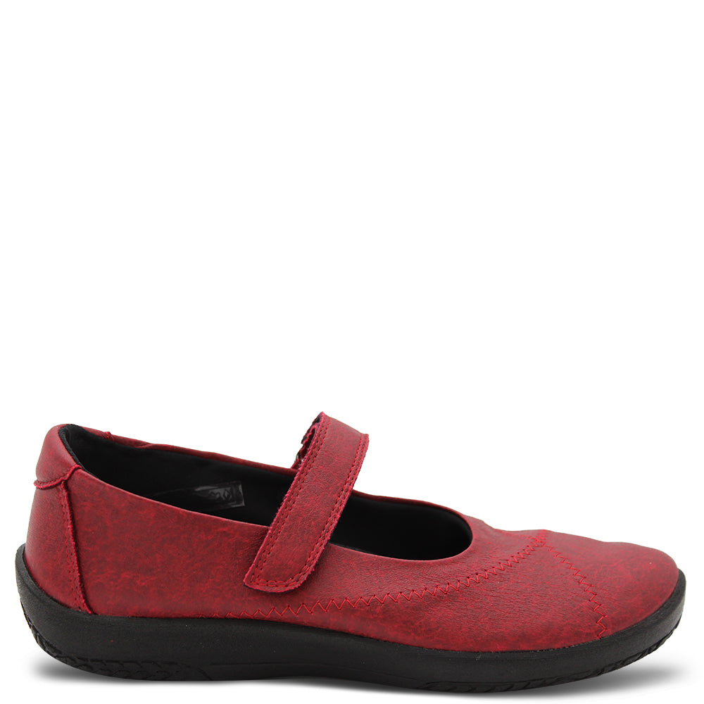 Arcopedico L18 Womens Flat Casual Shoes Cherry