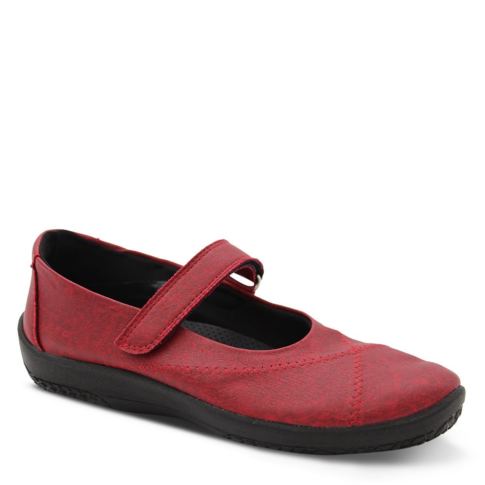 Arcopedico L18 Womens Flat Casual Shoes Cherry