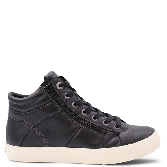 Taos Winner Women's Hi Top Leather Sneaker Boot Black