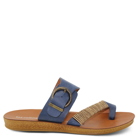 Los Cabos Bria Women's Flat Sandal Navy