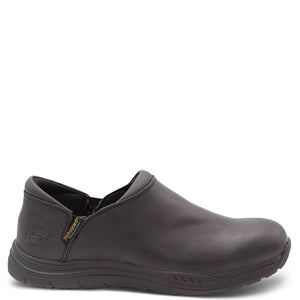 Skechers Eckington Slip Resistant Men's Leather Work Shoe Black 