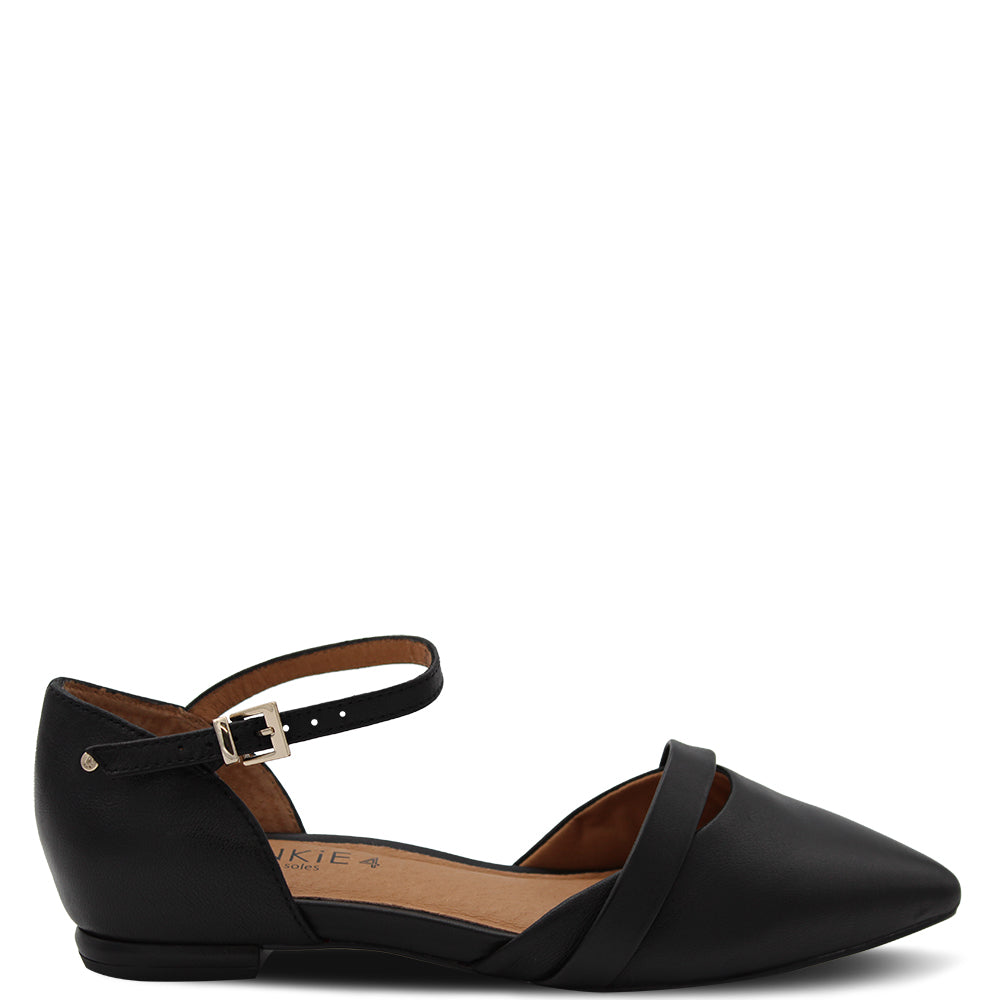Frankie4 Kirsty Flat Court Shoes Black