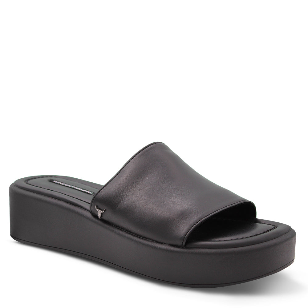 Shop Windsor Smith Shook Women's Platform Slides Black