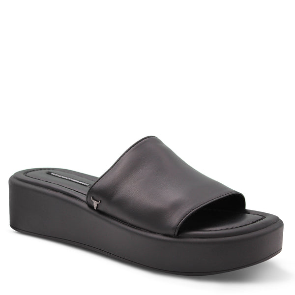 Shop Windsor Smith Shook Women's Platform Slides Black