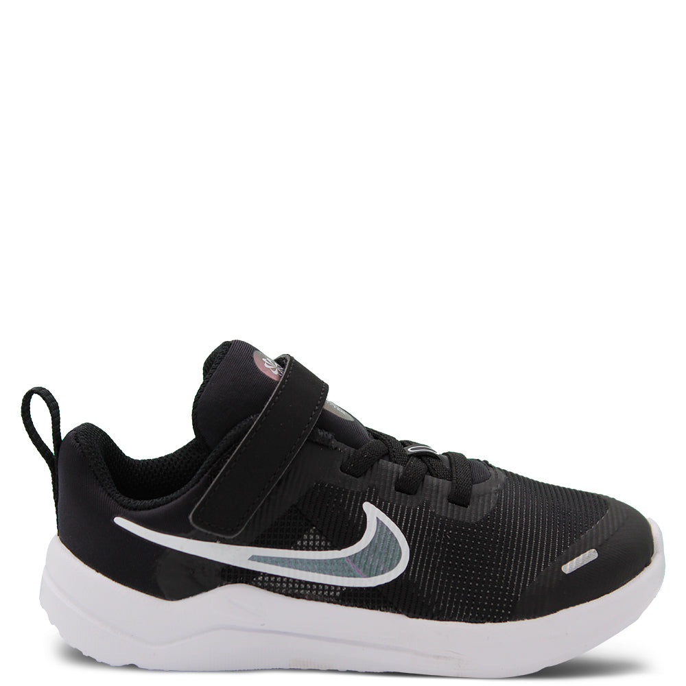 NIke Downshifter 12 Next Nature Infants Running Shoes Blk White