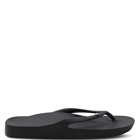Archies Arch Support Thongs with Crystal Embellishment Black