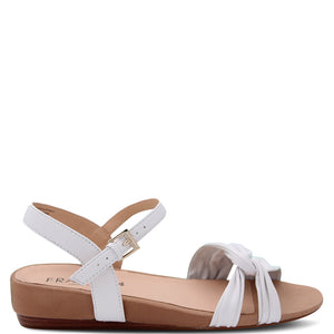 Frankie4 Bonnie Women's Flat Sandals White