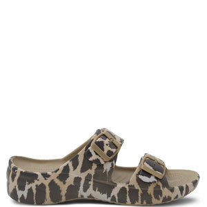 Dawgs Double Strap Womens Slides Animal