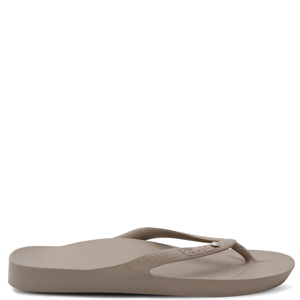 ARCHIES ARCH SUPPORT UNISEX THONG TAUPE CRYSTAL