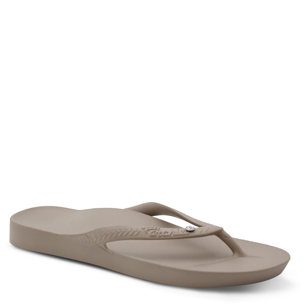 Archies Arch Support Thongs with Crystal Embellishment Taupe