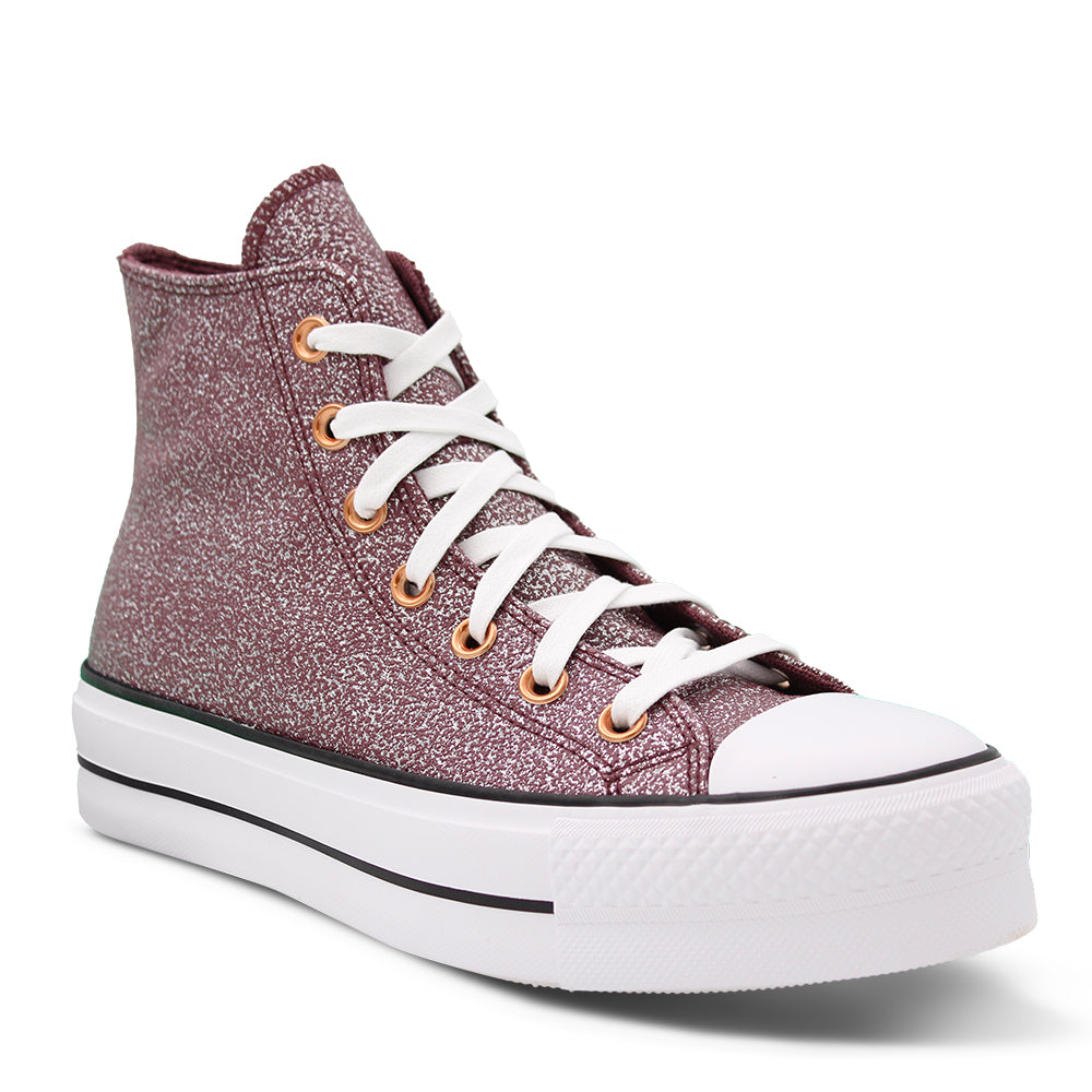 Converse CT Lift Forest Glam Women's Hi Top Sneakers Wine 