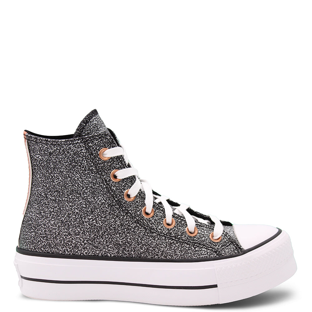 Converse CT Lift Forest Glam Women's Hi Top Sneakers Black Sparkle