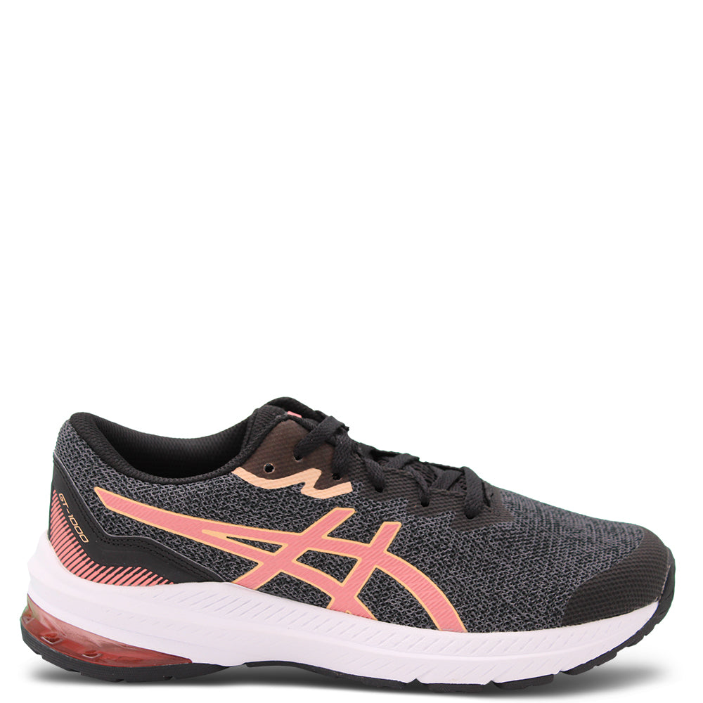 Asics GT1000 11 GS Kid's Running Shoes Sports Shoes Black Papaya