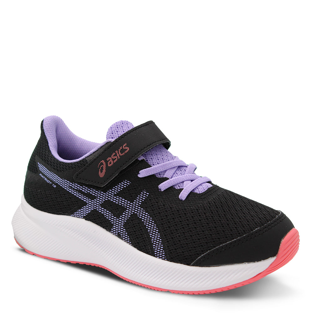 Asics Patriot 13 PS Kids Velcro Runners Black Lilac
