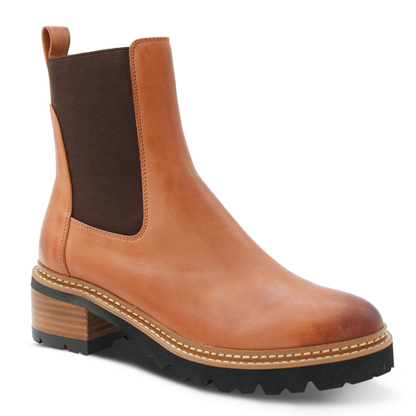 EOS Footwear Linear Women's Chunky Sole Boots Tan