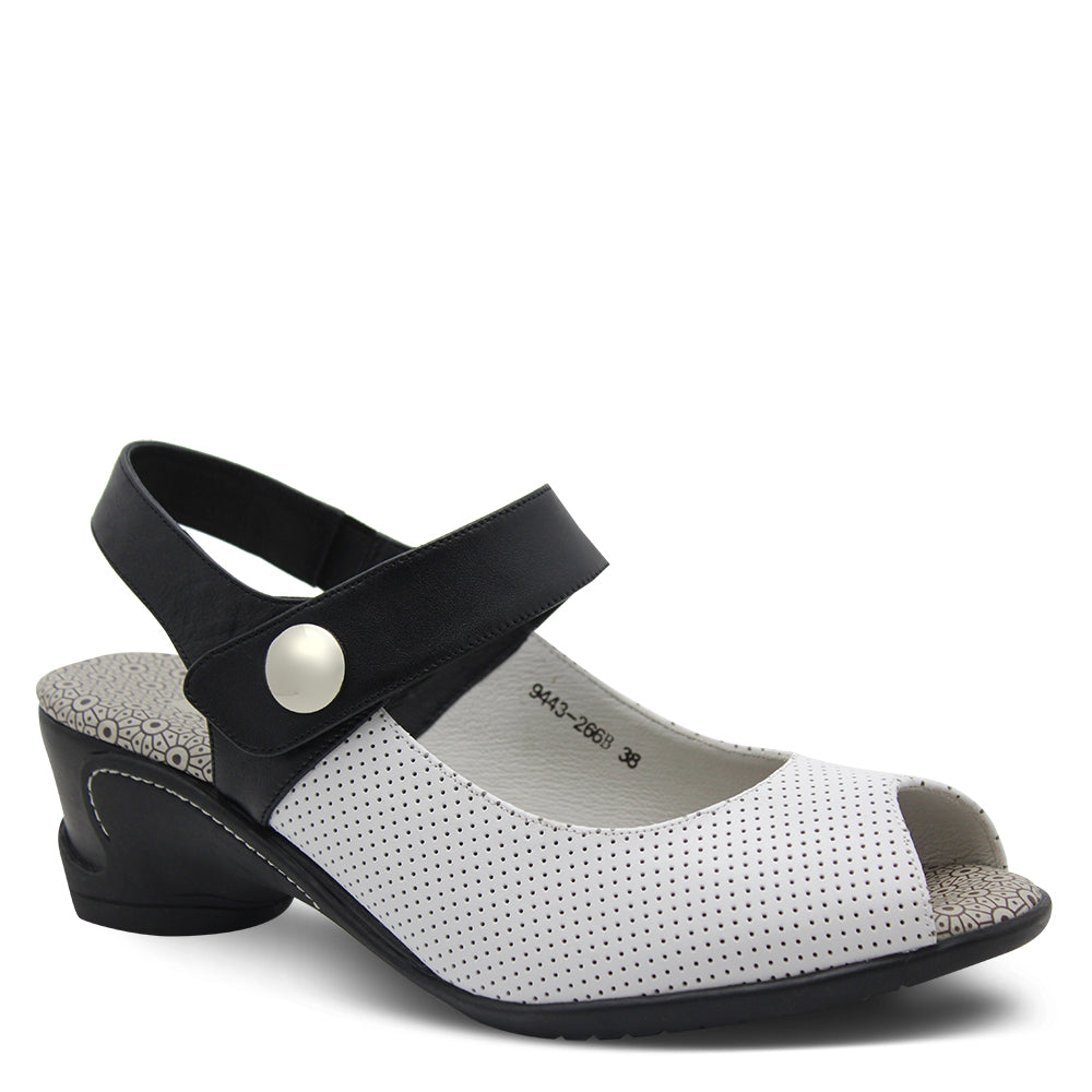 Ascari Zena Womens White Wedge Sandal