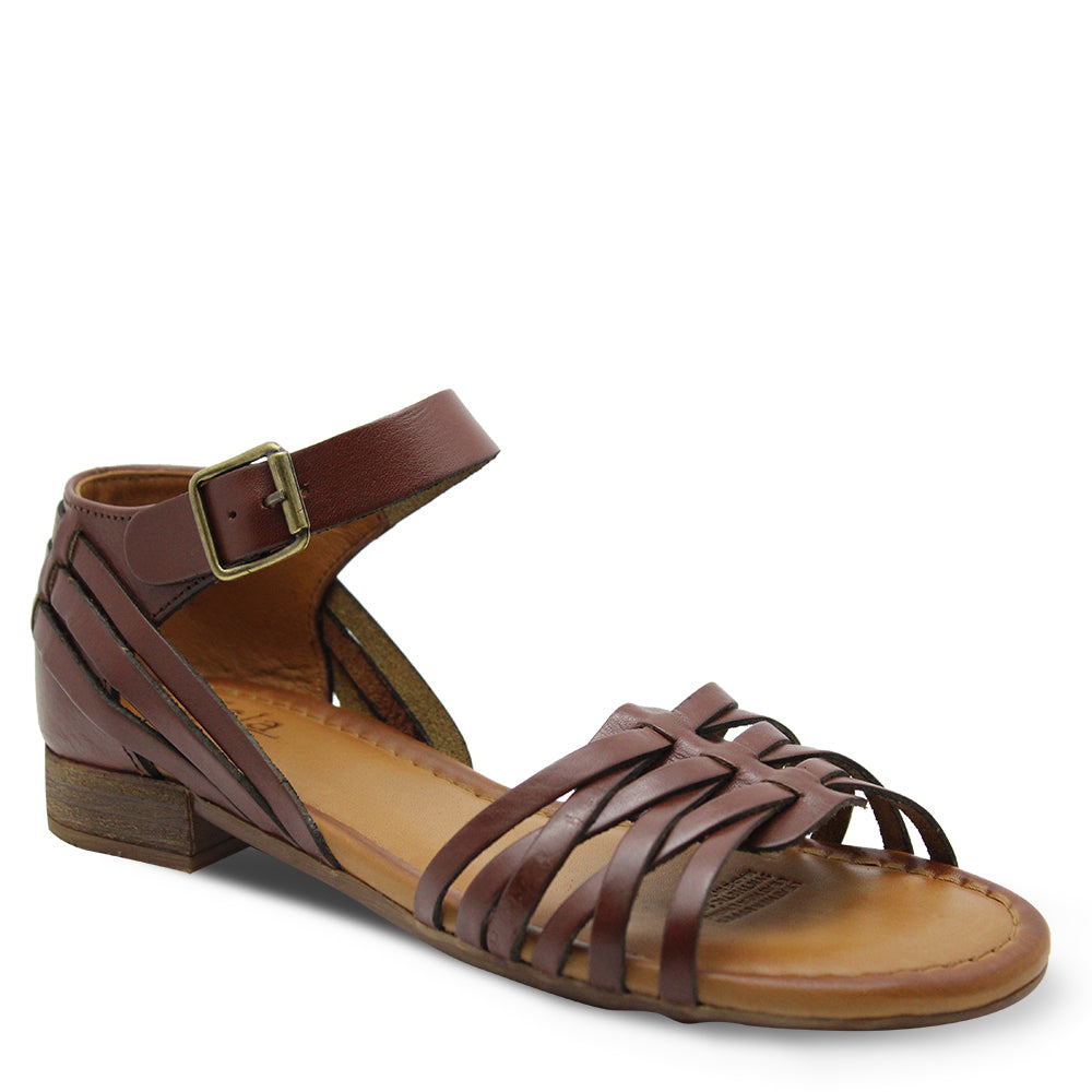 Sala Aim Womens Brown Flat Sandal