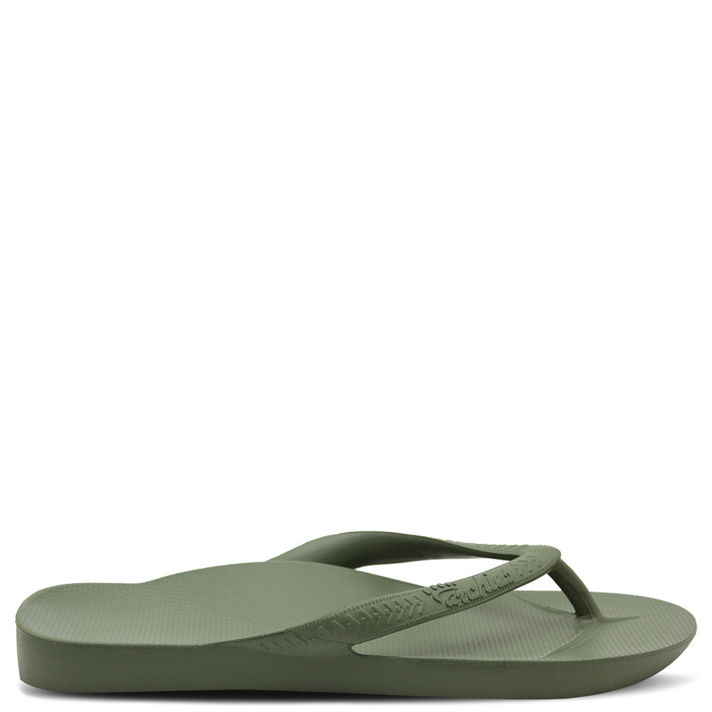 Archies Arch Support Thongs Khaki