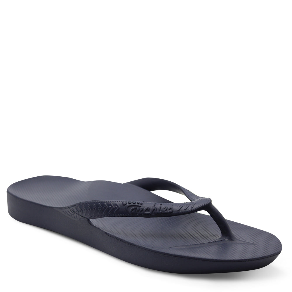 Archies Arch Support Thongs Navy