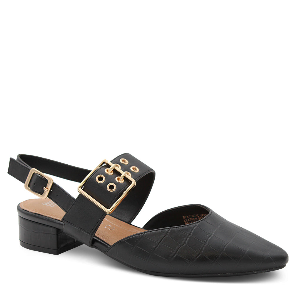 Bay Lane Jumble Womens Low Heel Black