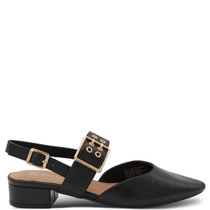 Bay Lane Jumble Womens Low Heel Black