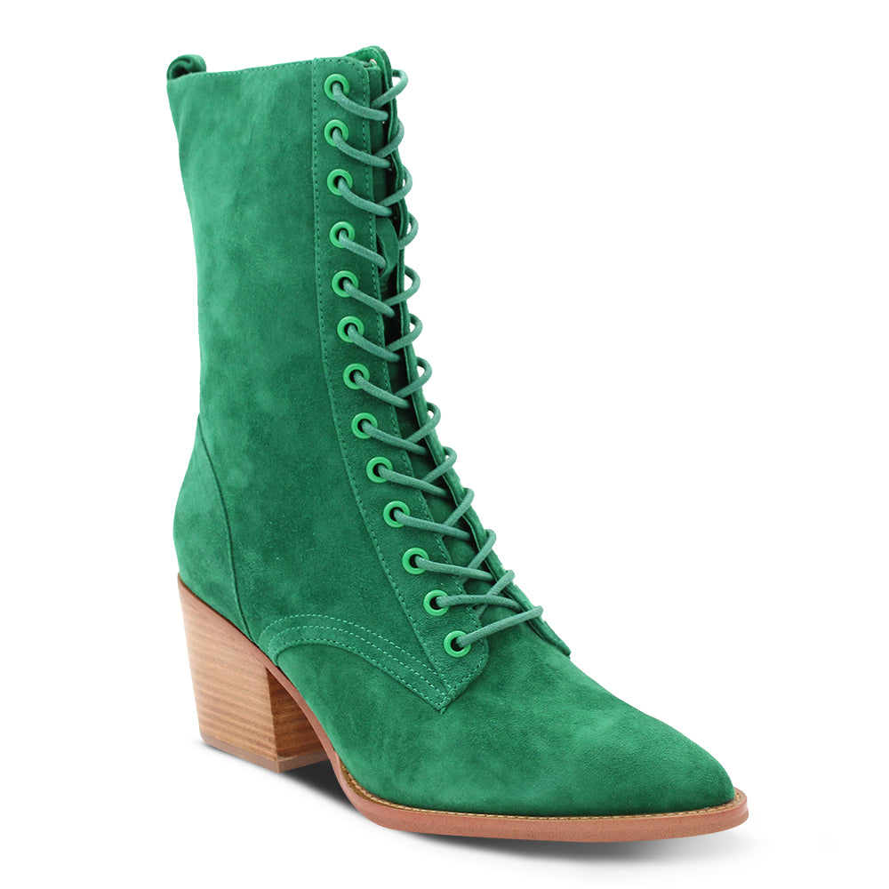 Django & Juliette Major Women's Heel Boots Emerald
