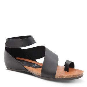 Zeta Praiz Women's Toe Thong Sandals Black
