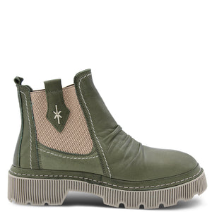 Sala Ripper Women's Flat Chunky Boot Olive