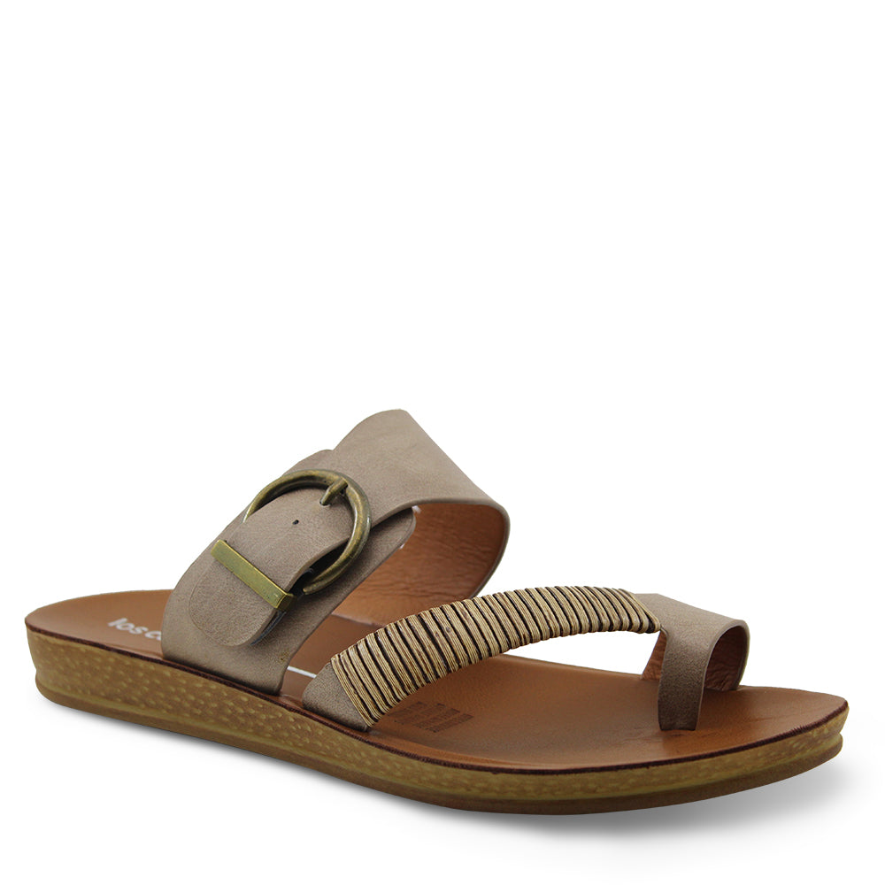 Los Cabos Bria Taupe womens flat slide