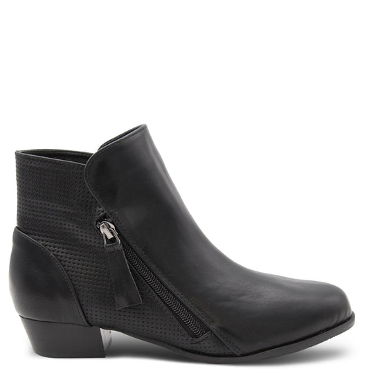 Step On Air Cracker Women's Low Heel Ankle Boots Black