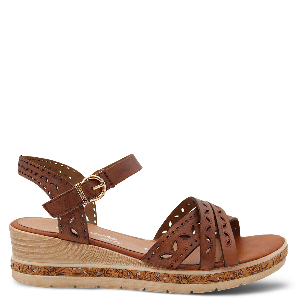 Remonte D3055 Womens wedge sandals brown
